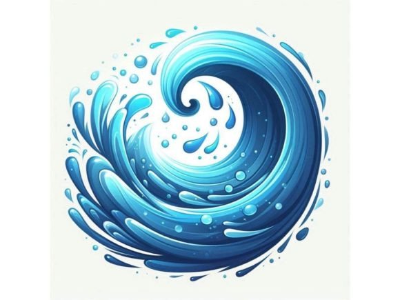Download A Wide, Sweeping Blue Water Splash Curvi - Wide Collection