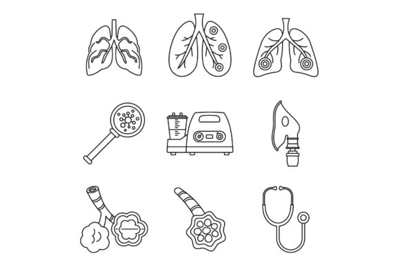 Download Pneumonia Disease Icon Set - Pneumonia Collection