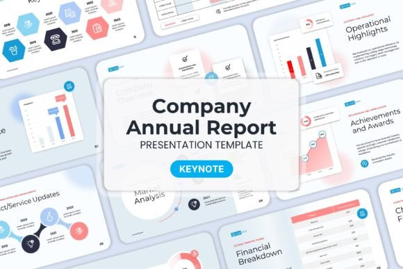 Download Company Annual Report - Keynote Template - Keynote template Collection