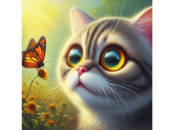 Download A Curious Cat with Wide Eyes Watching a - Wide Collection
