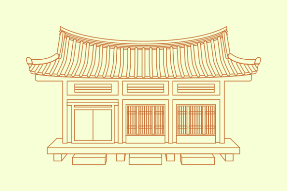 Download Outine Wide Traditional Korean House - Wide Collection