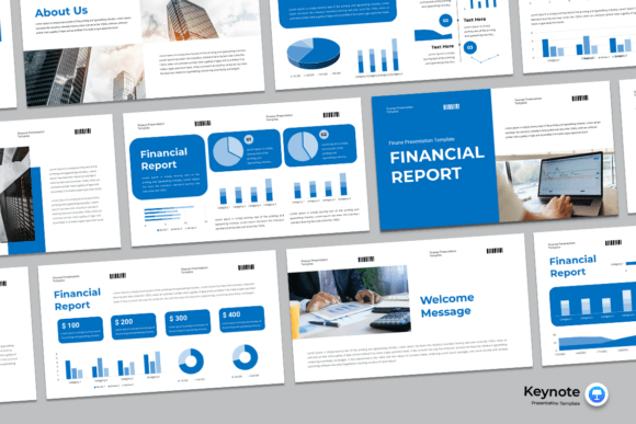 Download Financial Report - Keynote Template - Keynote template Collection