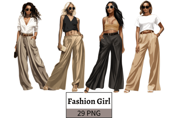 Download Wide Leg Trousers Fashion Girl Cliparts - Wide Collection