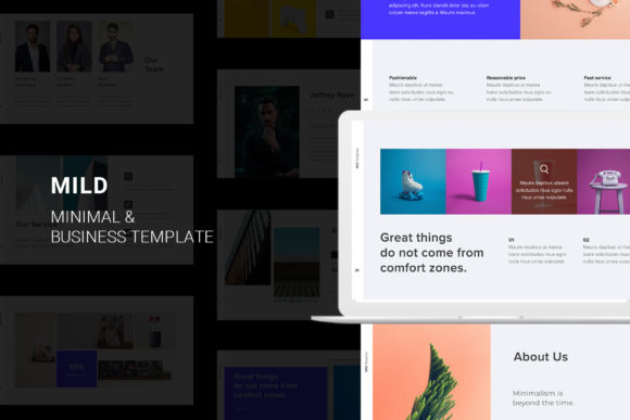 Download Mild Minimal Keynote Template - Keynote template Collection