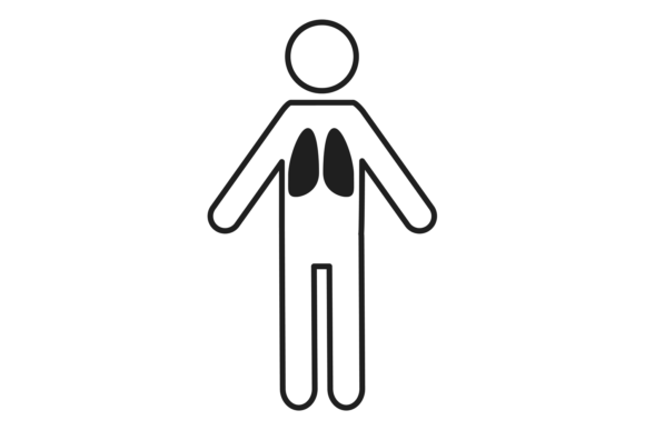 Download Human Figure with Black Lungs. Pneumonia - Pneumonia Collection