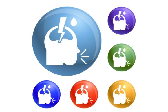 Download Pneumonia Headache Icons Set Vector - Pneumonia Collection