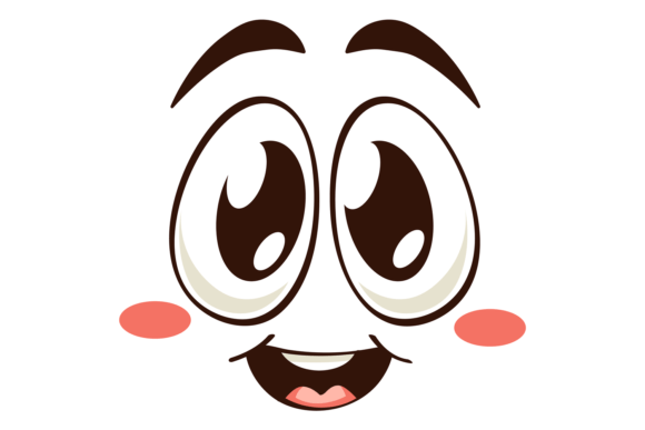 Download Happy Face with Open Mouth. Wide Grin Em - Wide Collection